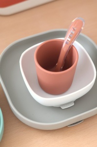 Set de masa silicon Beaba 4 piese Terracotta - Img 3