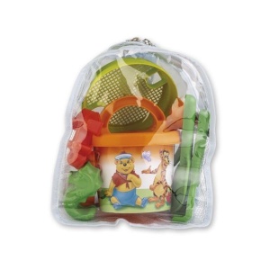 Set jucarii apa si nisip cu galetusa, stropitoare, forme si unelte in rucsac Poppy - Img 2