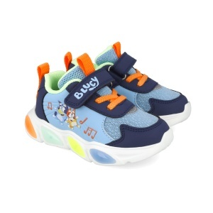 Sneakers Bluey cu luminite Garvalin 251856, albastru - Img 1