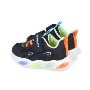 Sneakers cu luminite Garvalin 251808, albastru - Img 3