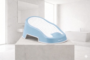 Suport pentru baie Soft Touch BabyJem, Bleu - Img 3