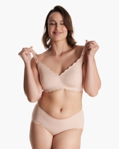Sutien alaptare floral fara cusaturi cu sustinere Momcozy YN46 Skin XL - Img 3