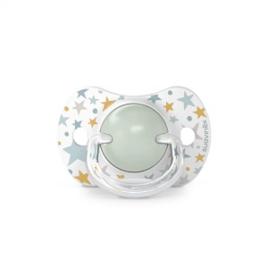 Suzetă fiziologică SX Pro din silicon, 2 buc 6-18 luni verde Dreams - Img 3
