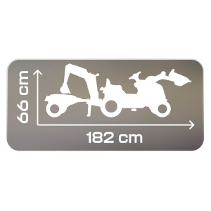 Tractor cu pedale si remorca Smoby Builder Max galben - Img 7