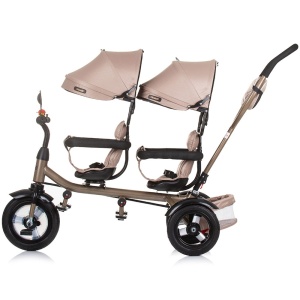 Tricicleta gemeni Chipolino 2Play golden beige - Img 3