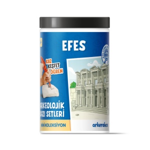 Arkerobox - Mini set arheologic educational si puzzle 3D, Efes - Biblioteca Celsus