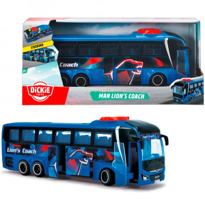 Autobuz Dickie Toys MAN Lion's Coach 26,5 cm albastru - Img 9