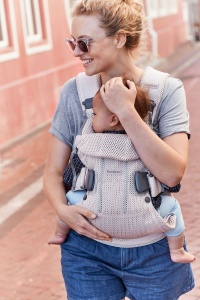 BabyBjorn - Marsupiu anatomic One Air - Pearly Pink, 3D Mesh - Img 2