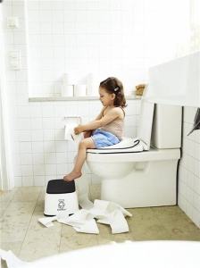 BabyBjorn - Reductor pentru toaleta Toilet Training Seat White/Grey - Img 3