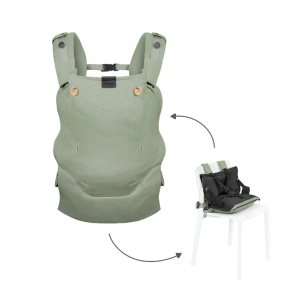 Babymoov - Moov & Boost Sistem de purtare transformabil in Booster, creat in colaborare cu medici kinetoterapeuti, Verde salvie - Img 2