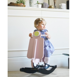 Balansoar Childhome Scooter, MDF Roz - Img 4