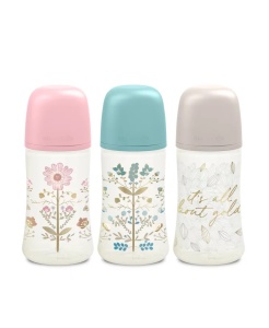 Biberon 270 ml tetină fiziologică SX Pro cu debit mediu Gri Gold Premium - Img 3