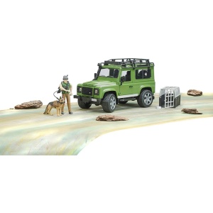 Bruder - Masina De Teren Land Rover Defender Cu Padurar Si Caine - Img 4