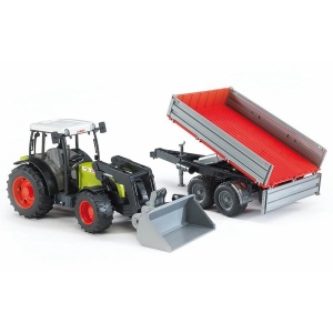 Bruder - Tractor Claas Nectis 267 F Cu Remorca Basculabila - Img 3