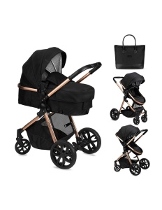 Carucior transformabil 2in1 Momi Limuru - Black - Img 1