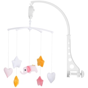 Carusel muzical pentru patut Chipolino Pink elephant - Img 1