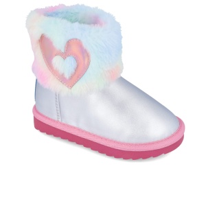 Cizmulite pentru fetite Inimioara, Agatha Ruiz De La Prada, argintiu