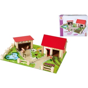 Ferma din lemn Eichhorn 51x36x17 cm cu 20 accesorii - Img 13