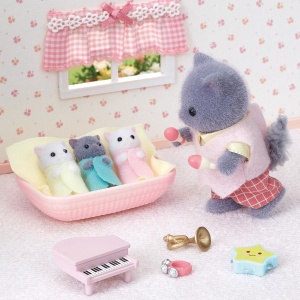 Figurine Sylvanian Families-Pisicute Tripleti - Img 2