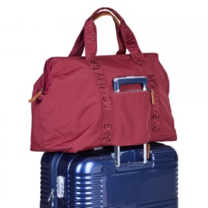 Geanta de infasat Childhome Mommy Bag Signature Urban Burgundy - Img 4