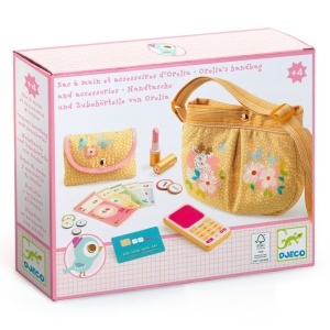 Geanta din bumbac cu accesorii, Djeco