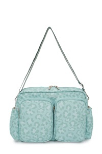 Geantă pentru scutece și accesorii bebe, DuoPack, Carry Bliss, verde leo print
