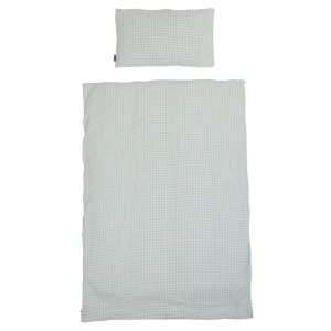Husa pilota si fata de perna Childhome Jerse 100x140 cm Jerse Muselina Verde