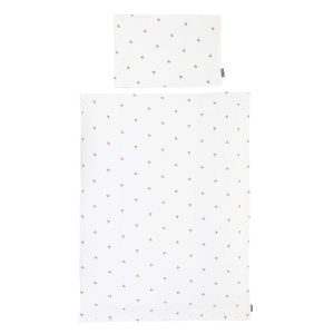 Husa pilota si fata de perna Childhome Jerse Muselina 100x140 cm, Inimioare