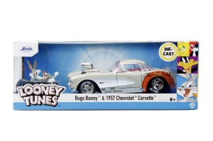 JADA MASINUTA METALICA BUGS BUNNY 1957 CHEVROLET CORVETTE 1:24 - Img 5