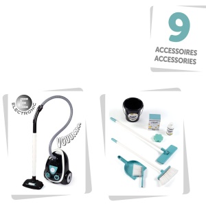 Jucarie Smoby Set curatenie cu troller si aspirator electronic negru - Img 3