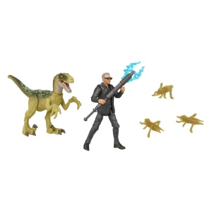 JURASSIC WORLD DOMINION SET 2 FIGURINE DR. IAN MALCOLM SI VELOCIRAPTOR - Img 2
