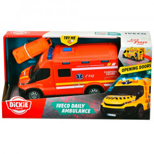 Masina ambulanta Dickie Toys Iveco Daily Ambulance 1:32 18 cm rosu - Img 3