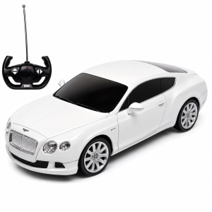 MASINA CU TELECOMANDA BENTLEY CONTINENTAL GT ALB CU SCARA 1 LA 24 - Img 5