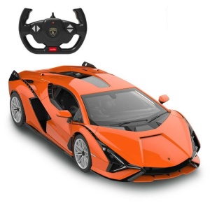MASINA CU TELECOMANDA LAMBORGHINI SIAN PORTOCALIU CU SCARA 1 LA 14 - Img 2