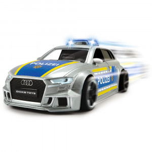 Masina de politie Dickie Toys Audi RS3 1:32 15 cm cu lumini, sunete si accesorii - Img 5