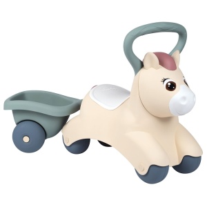 Masinuta de impins Smoby Pony cu remorca - Img 1
