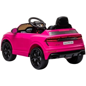Masinuta electrica Chipolino Audi RS Q8 cu scaun din piele si roti EVA pink - Img 2
