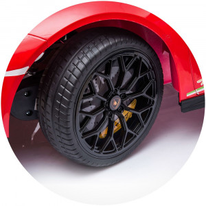 Masinuta electrica Chipolino Lamborghini Huracan red cu scaun din piele si roti EVA - Img 17
