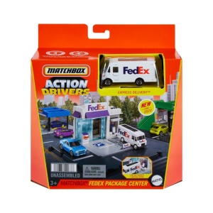 MATCHBOX SET ACTION DRIVERS CENTRUL DE COLETE FEDEX - Img 1