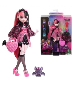 MONSTER HIGH PAPUSA DRACULAURA CU ANIMALUT SI ACCESORII - Img 1