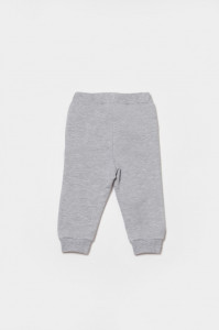 Pantaloni lungi, Two thread, 100%bumbac organic - Gri, BabyCosy