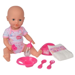 Papusa Simba New Born Baby 38 cm Bebe cu olita si accesorii - Img 1