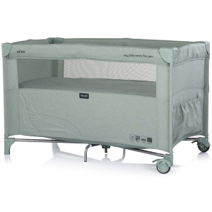 Patut pliabil Chipolino Relax matcha linen cu laterala culisanta - Img 3