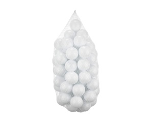 Piscina uscata pliabila cu bile, BabyJem, 30x83 cm, 100 bile albe, somon