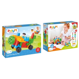 PolyM - Kit de constructie creativ de jucarie (25 piese)