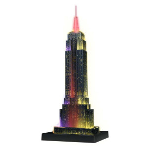 Puzzle 3D Empire State Building - Lumineaza Noaptea, 216 Piese - Img 1