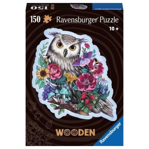 Puzzle Lemn Contur Bufnita, 150 Piese - Img 2