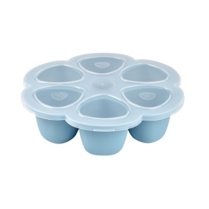 Recipient ermetic silicon multiportii 6x90 ml Beaba Windy Blue