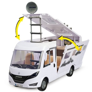 Rulota Dickie Toys Camper Hymer Camping Van Class B cu figurina si accesorii - Img 5
