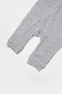 Salopeta cu fermoar, Two thread, BabyCosy, 100% bumbac organic, Gri